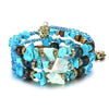 Bracelet Ethnique, breloques, perles et pierres brutes naturelles - 12 modèles différents