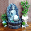Statue de bouddha Lotus en résine artisanale faite à la main, humidificateur d'air