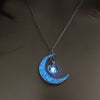 Collier avec pendentif en pierre lumineuse Antique perles scintillantes dans les ténèbres