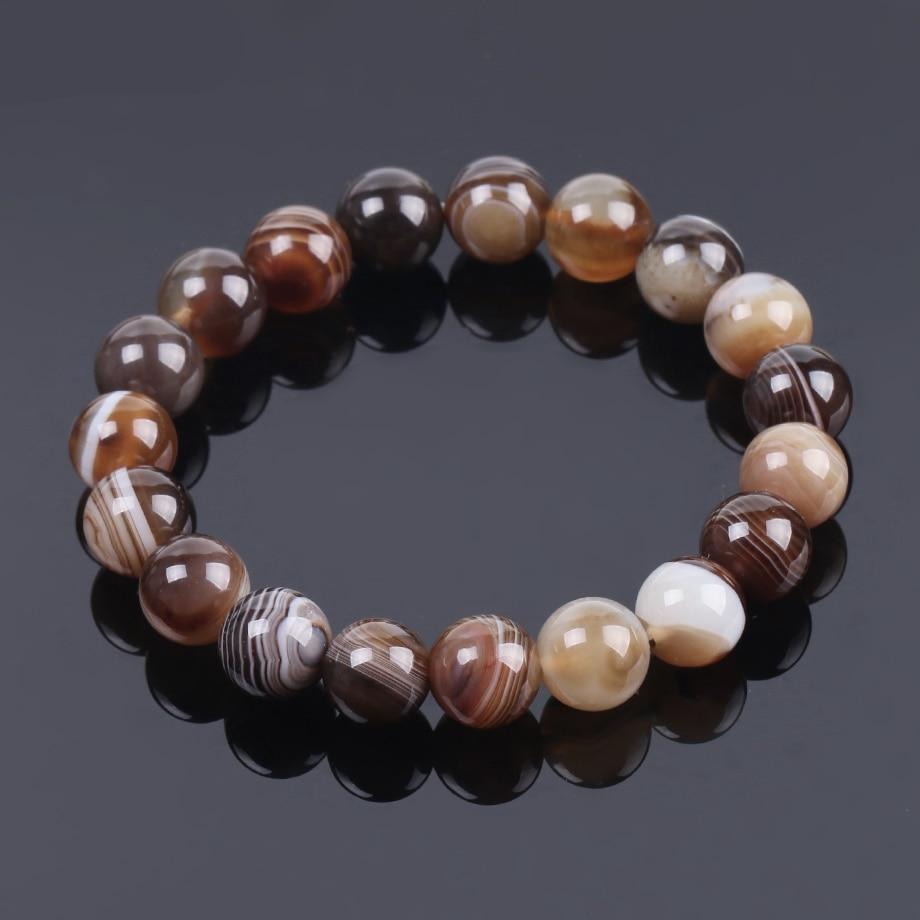 Pulseras de piedras preciosas naturales Pulseras de ágatas de ónix