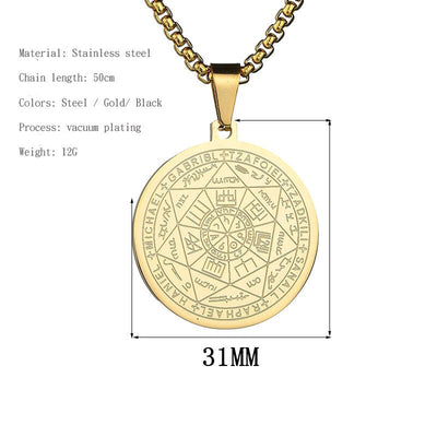 Collier avec pendentif de Protection, le septième Pentacle de Mars - 7 Modèles disponibles