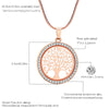 Ras de cou petit pendentif rond avec d'arbre de vie en cristal pour femme, collier féminin élégant