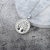Ras de cou petit pendentif rond avec d'arbre de vie en cristal pour femme, collier féminin élégant