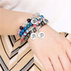 Chakra natural fluorita perla pulsera en Chakra joyas de sanación