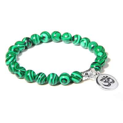Chakra natural fluorita perla pulsera en Chakra joyas de sanación