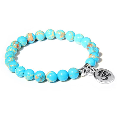 Chakra natural fluorita perla pulsera en Chakra joyas de sanación