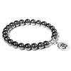 Chakra natural fluorita perla pulsera en Chakra joyas de sanación