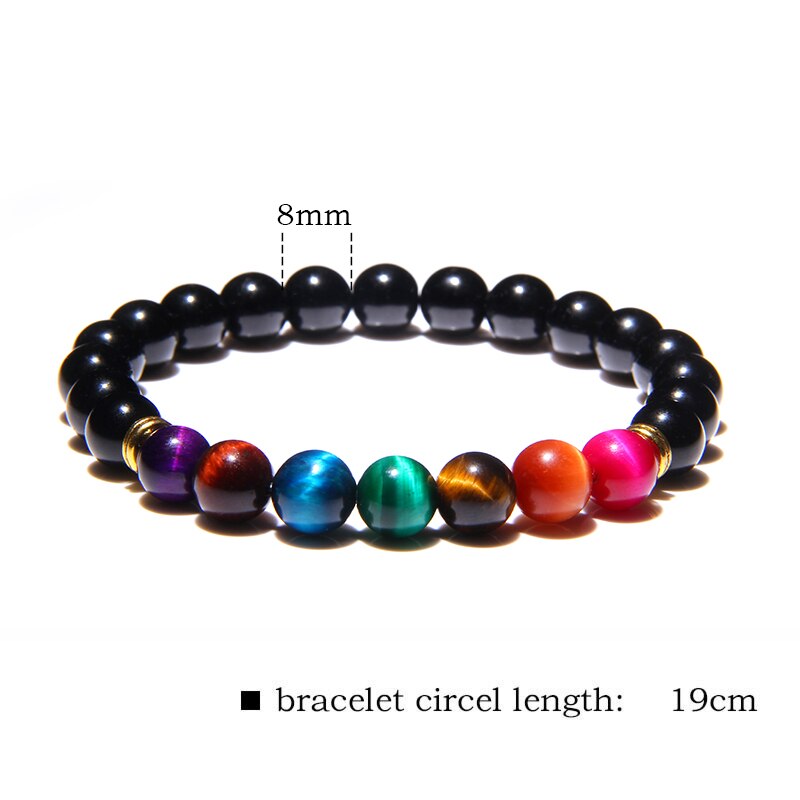 Pulsera de yoga 7 cuentas de equilibrio, 7 chakras, joya de yoga, oración Reiki