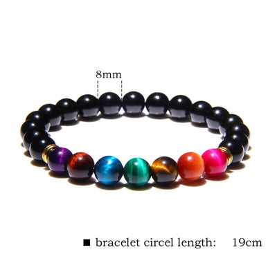 Bracelet de Yoga 7 perles d'équilibre, 7 chakras, bijou de Yoga, prière Reiki
