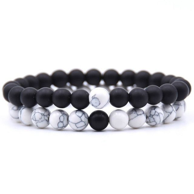Ensemble de 2 pièces pour les couples perles carrées ou rondes