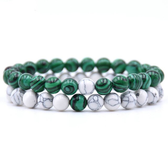 Ensemble de 2 pièces pour les couples perles carrées ou rondes
