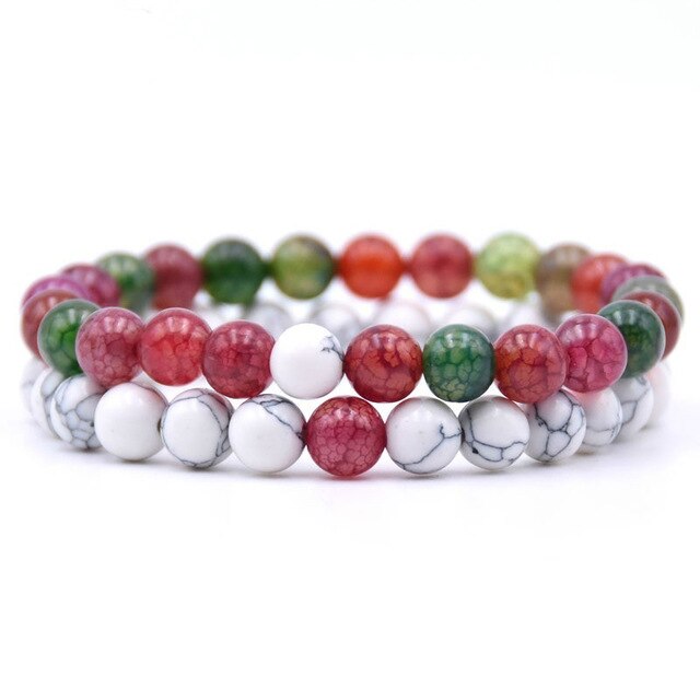 Ensemble de 2 pièces pour les couples perles carrées ou rondes