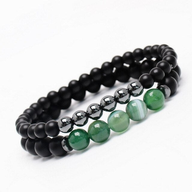 Ensemble de 2 pièces pour les couples perles carrées ou rondes