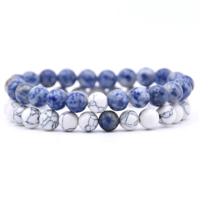Ensemble de 2 pièces pour les couples perles carrées ou rondes