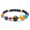 Bracelet en pierres naturelles galaxie huit planètes univers
