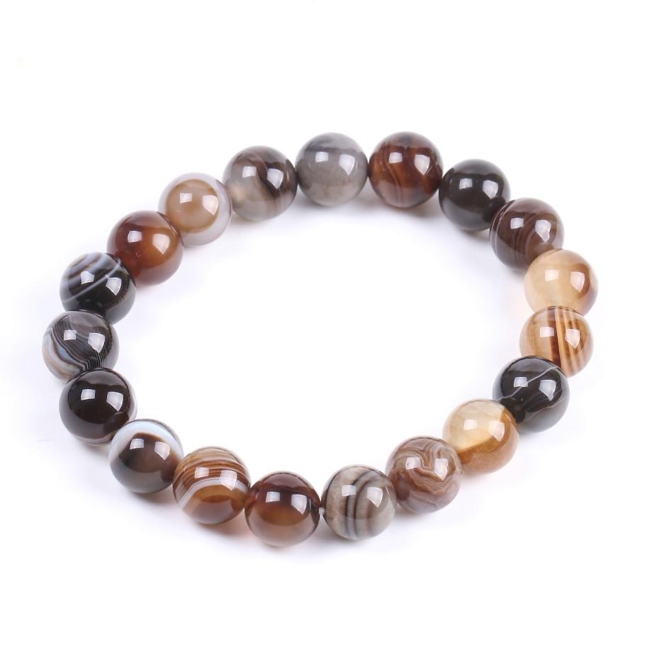 Pulseras de piedras preciosas naturales Pulseras de ágatas de ónix