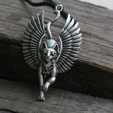 Collier chat Bastet ancienne Statue egyptienne Bastet Sphinx