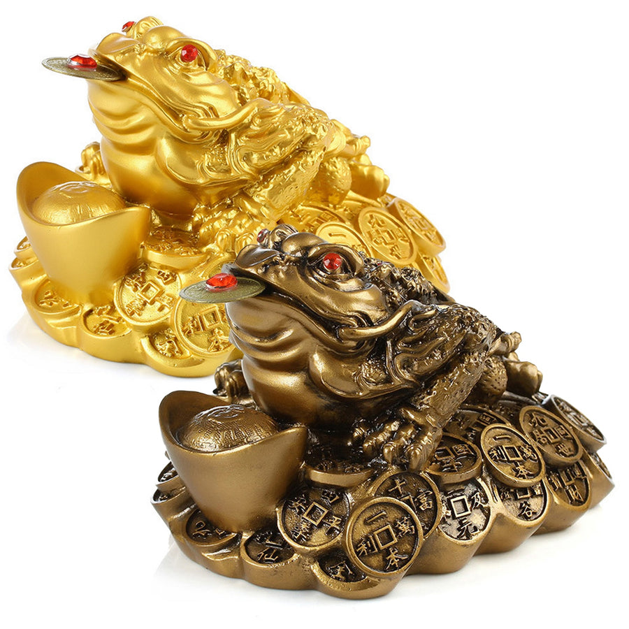 Mini pièce de monnaie porte-bonheur chinoise grenouille Feng Shui