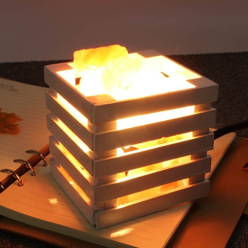 Lámpara de pared de cristal moderna mínima, calefacción natural, himalaya, lámpara de noche