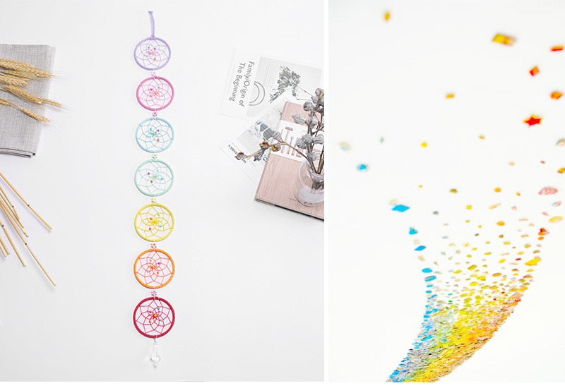 Décoration 7 Chakras - Chakra Muladhar - attrape rêves - 2 Modèles disponibles