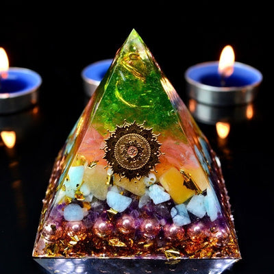 Pyramide Orgonite Cristal Chakra Aura - 4 Tailles disponibles