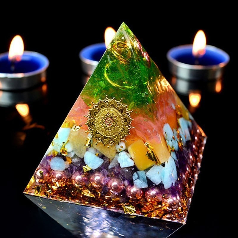 Pyramide Orgonite Cristal Chakra Aura - 4 Tailles disponibles