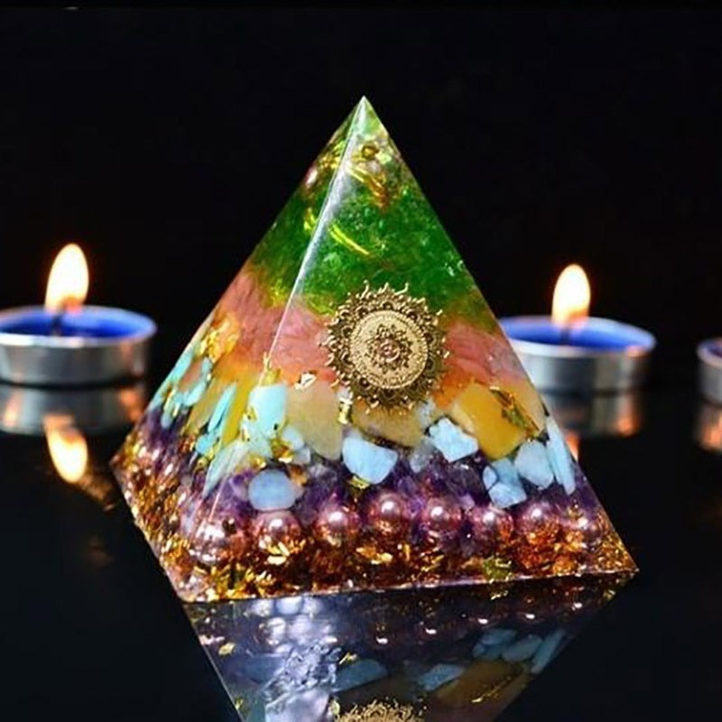 Pyramide Orgonite Cristal Chakra Aura - 4 Tailles disponibles