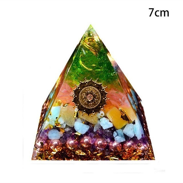 Pyramide Orgonite Cristal Chakra Aura - 4 Tailles disponibles
