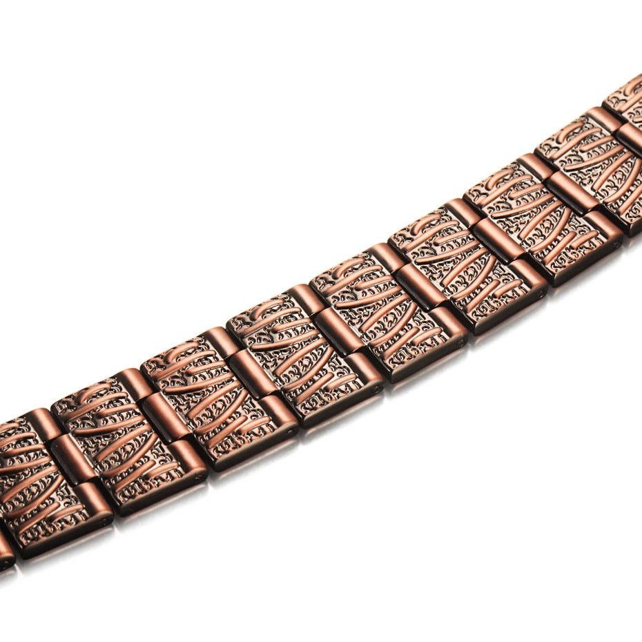 Bracelet de soulagement de la douleur Vintage cuivre pur, magnétique