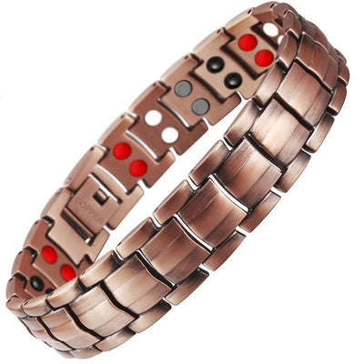 Bracelet de soulagement de la douleur Vintage cuivre pur, magnétique