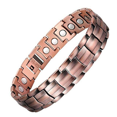 Bracelet de soulagement de la douleur Vintage cuivre pur, magnétique