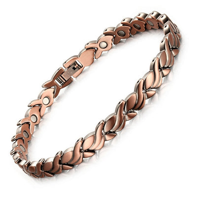 Bracelet de soulagement de la douleur Vintage cuivre pur, magnétique