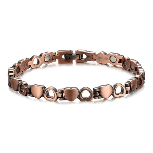 Bracelet de soulagement de la douleur Vintage cuivre pur, magnétique