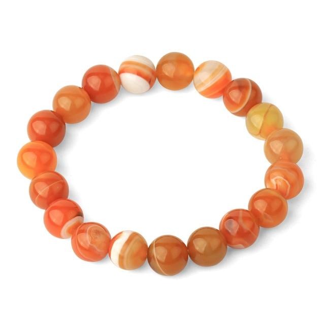 Pulseras de piedras preciosas naturales Pulseras de ágatas de ónix