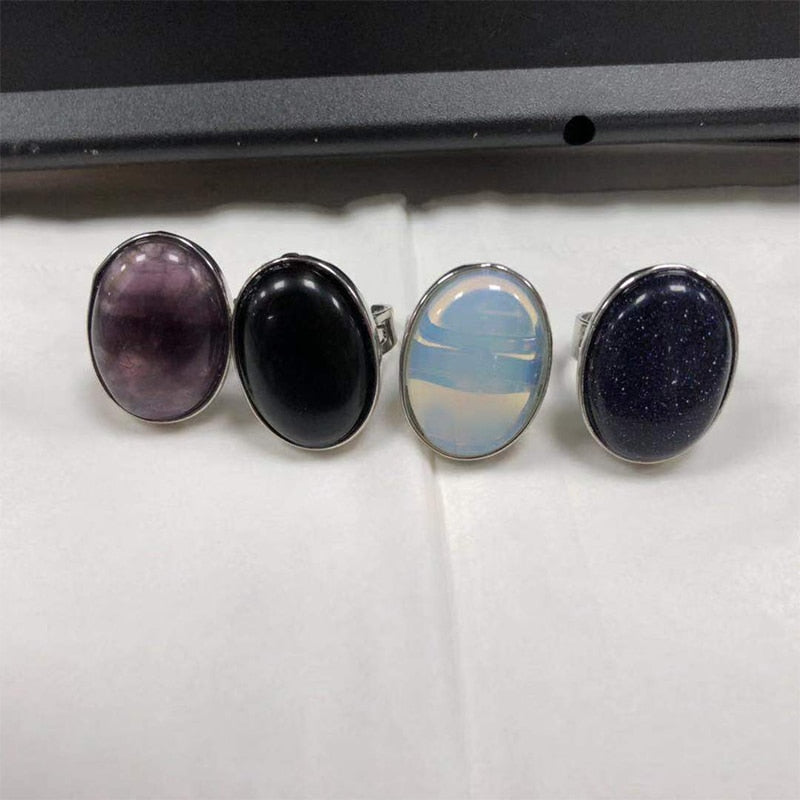 Anillo de piedra ajustable - 10 modelos disponibles