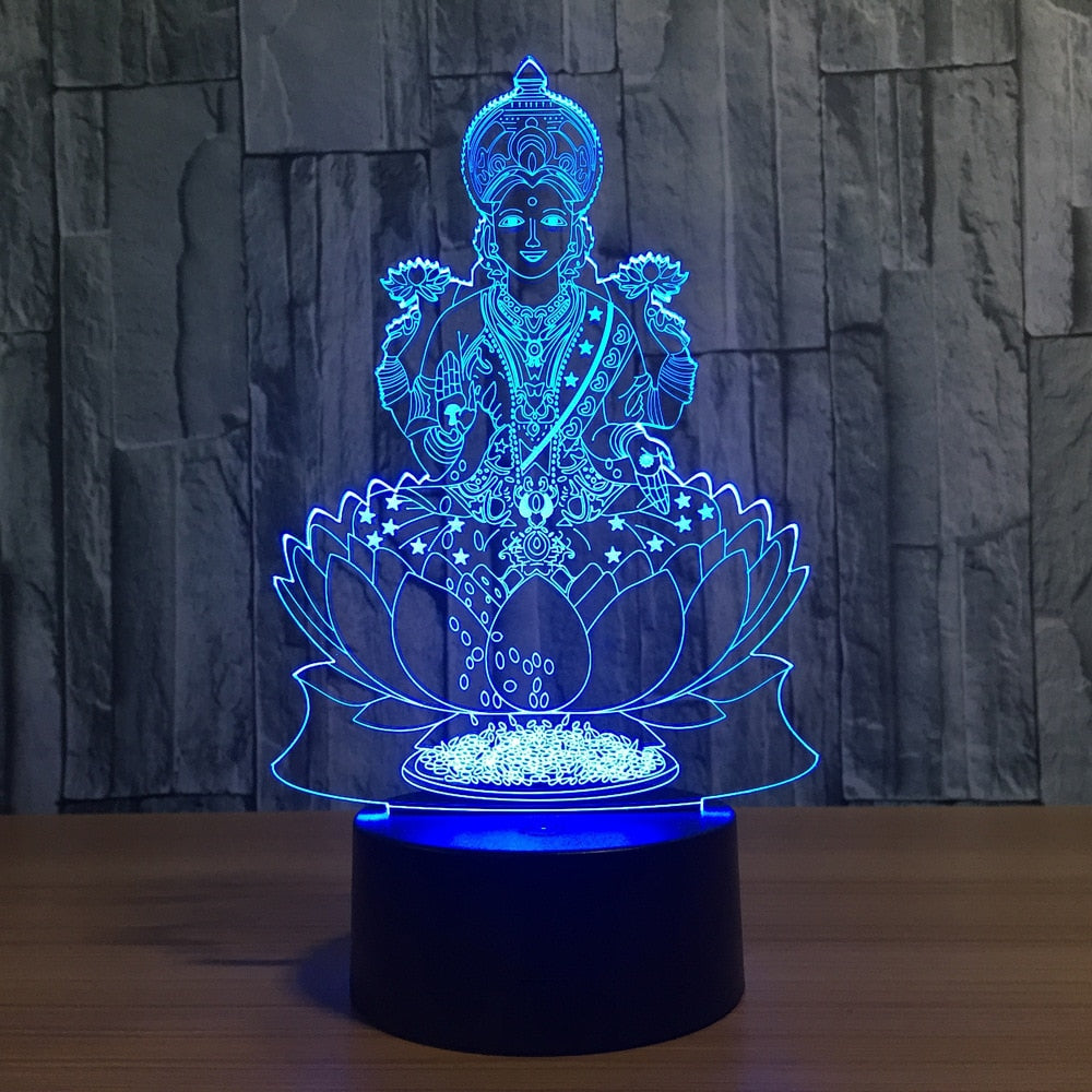 Lampe de nuit à bulles 3D, 7 couleurs changeantes, illusion visuelle 3D