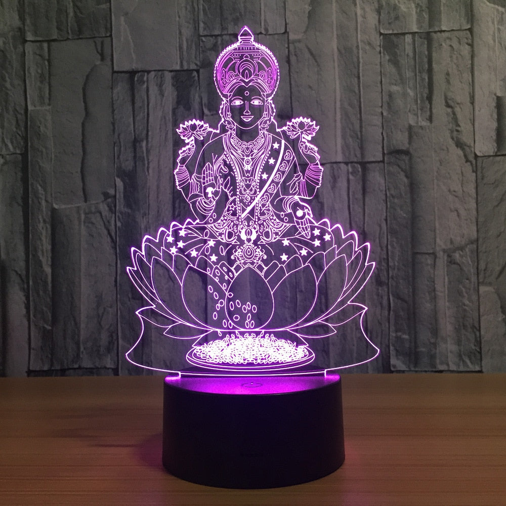 Lampe de nuit à bulles 3D, 7 couleurs changeantes, illusion visuelle 3D