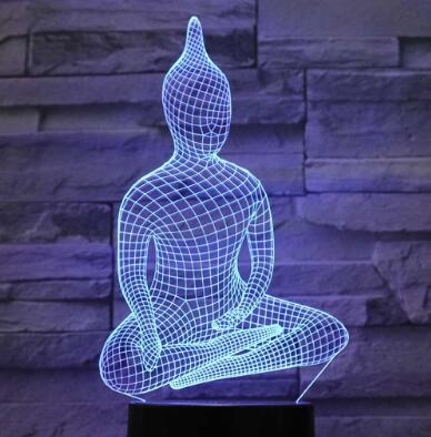 Lampe de nuit à bulles 3D, 7 couleurs changeantes, illusion visuelle 3D