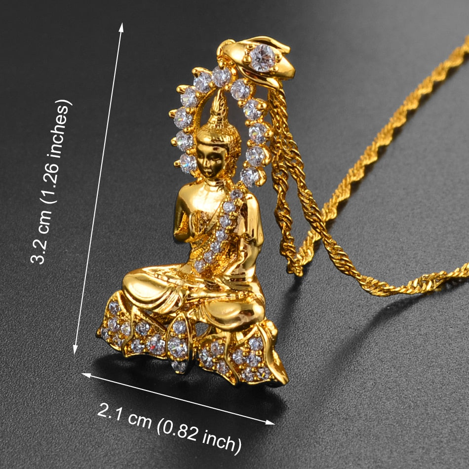 Anniyo-colliers avec pendentifs avec bouddha de jardin de Style cambodgien