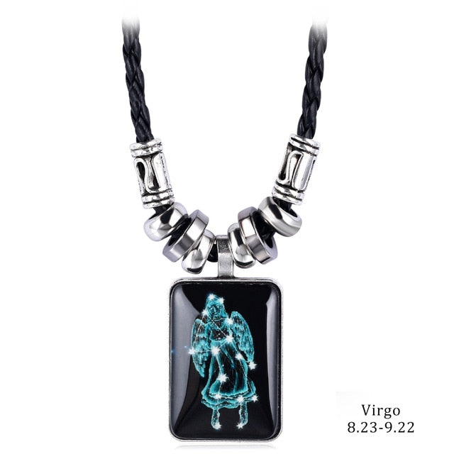 Angyape pendentif collier galaxie Constellation Design 12 signe du zodiaque Horoscope astrologie