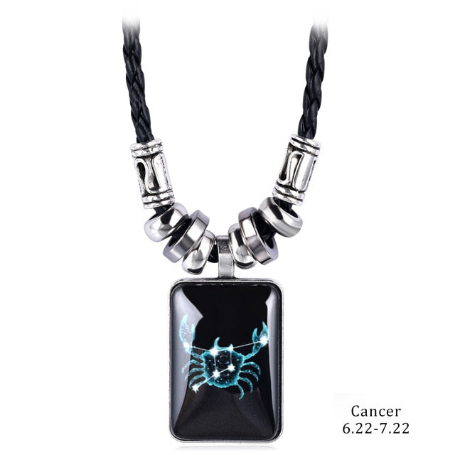 Angyape pendentif collier galaxie Constellation Design 12 signe du zodiaque Horoscope astrologie