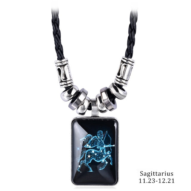 Angyape pendentif collier galaxie Constellation Design 12 signe du zodiaque Horoscope astrologie