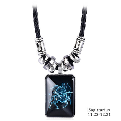 Angyape pendentif collier galaxie Constellation Design 12 signe du zodiaque Horoscope astrologie
