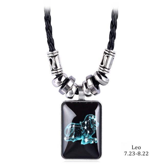 Angyape pendentif collier galaxie Constellation Design 12 signe du zodiaque Horoscope astrologie