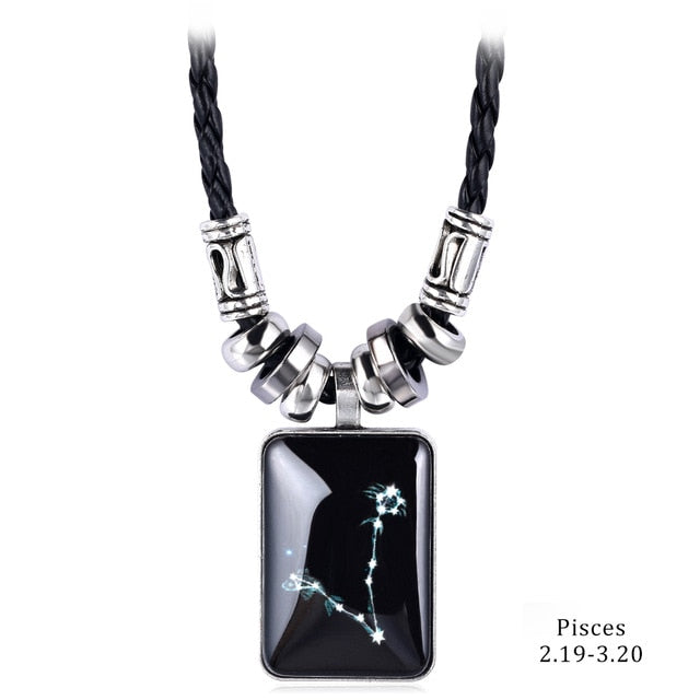 Angyape pendentif collier galaxie Constellation Design 12 signe du zodiaque Horoscope astrologie