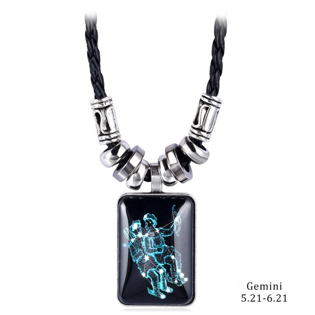 Angyape pendentif collier galaxie Constellation Design 12 signe du zodiaque Horoscope astrologie