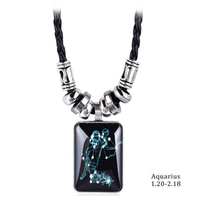 Angyape pendentif collier galaxie Constellation Design 12 signe du zodiaque Horoscope astrologie
