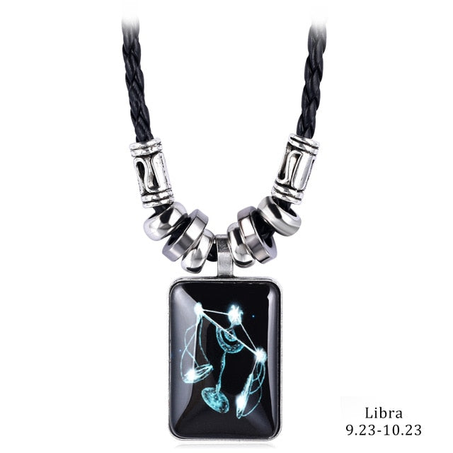 Angyape pendentif collier galaxie Constellation Design 12 signe du zodiaque Horoscope astrologie