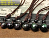 Collar con colgante de obsidiana natural Colgante de perlas con forma de arco iris