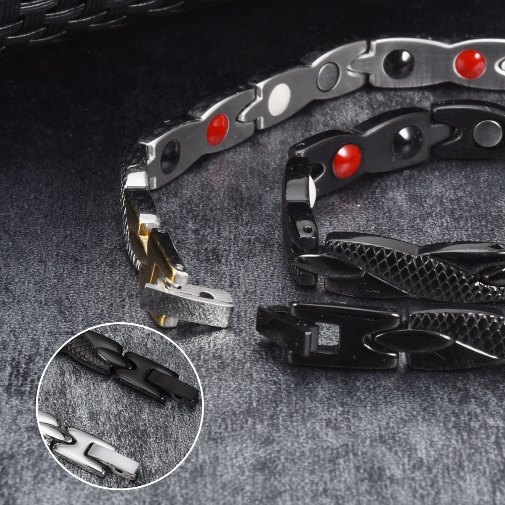 Bracelet d'énergie bijou en acier inoxydable